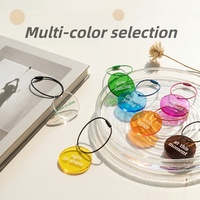 Porte Clés Acrylique Personnalisé Double Face Rond Transparent Impression Logo Pendentif Sac Câble Acier Clochette Cadeau
