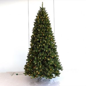 Árbol de Navidad Artificial Preiluminado Blanco con Luces LED, de PE y PVC, en Oferta de Fábrica - Product Image 3