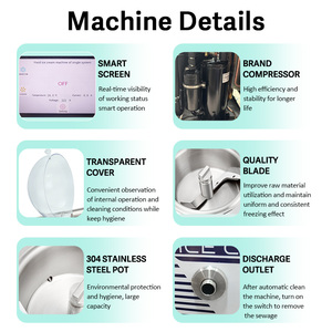 Gelato máy 10 L/H cứng Ice Cream Maker giá hàng loạt Tủ đông Gelato Máy làm kem cho kinh doanh CuộN thực phẩm xe tải - Product Image 5