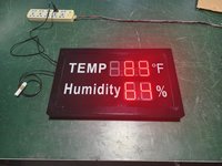 Écran d'affichage publicitaire LED étanche pour l'extérieur et l'intérieur, affichant la date, l'heure et la température, avec options multicolores