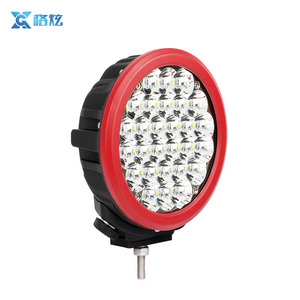 7 pulgadas redondo rojo LED impermeable LED trabajo luz de carretera niebla Bar en la azotea parachoques lámpara para SUV 4x4 - Product Image 5