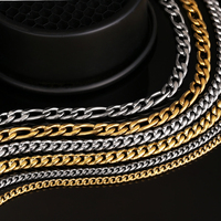 Vhxkrkc-bijoux personnalisés en acier inoxydable pour hommes, 3mm 20 pouces, corde de chaîne à boule, collier en argent or 18K, vente en gros
