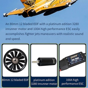 FMS Rafale 80mm <span class=keywords><strong>EDF</strong></span> RC Fighter Jet PNP avec train d'atterrissage CNC Canards fonctionnels Détails de l'échelle - Product Image 3
