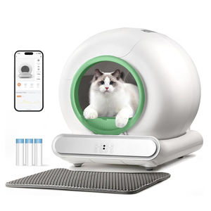 Litière Intelligente pour Chat de 65 L, Facile à Nettoyer, Contrôle du Sable Amovible, Vert, Haute Qualité, <span class=keywords><strong>Robot</strong></span> Litière Intelligent, Direct Usine - Product Image 1