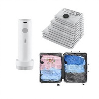 Sacs de rangement réutilisables pour couettes, gain de place, avec fermeture sous vide pour armoire et vêtements - Matière plastique