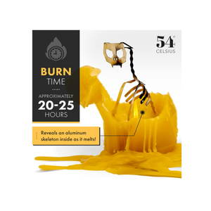 <span class=keywords><strong>Kisa</strong></span> Cat candela giallo senape la candela originale con scheletro metallico decorazione di Halloween regalo unico amanti 20 ore bruciature - Product Image 2