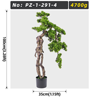 Grand arbre artificiel en pin bonsaï en gros de Chine, plante haute pour aménagement extérieur, terrasse, villa, cour, décoration d'hôtel