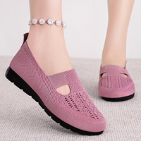 Chaussures décontractées en maille tissée DN Summer, chaussures à enfiler pour femmes, chaussures polyvalentes pour mamans