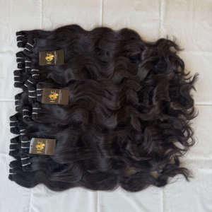 Paquets de cheveux humains naturels ondulés Vendeur de cheveux brésiliens bruts droits et bouclés sur les tempes - Product Image 2