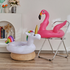 Siège de bain gonflable en PVC épaissi Flamingo Unicorn <span class=keywords><strong>pour</strong></span> bébés et enfants, forme originale - Product Image 2
