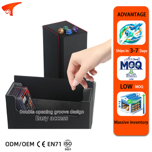 TORSON 40+ Caja de Plástico para Cartas Coleccionables, Caja de Almacenamiento para Juegos de Cartas con Cubierta de Cuero PU, Accesorio para Juegos de Mesa - Product Image 1