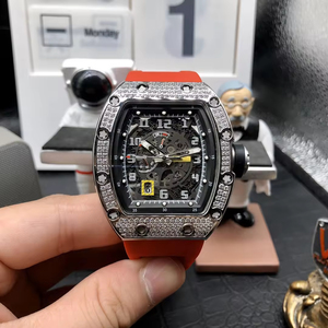 2026 Hot Selling Men's Tonneau Skeleton Automatic <b>Watch</b> Diamond <b>Set</b> Luxury Designer Mechanical Wristwatch OEM - Product Image 4