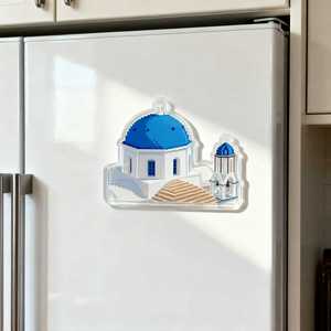 Imán de Refrigerador Acrílico Ecológico con Diseño de Dibujos Animados, Impresión UV, Resistente al Agua, Logotipo Personalizado, Paisaje del Templo de Atenas, Acropólis de Grecia - Product Image 3