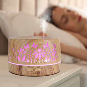 Difusor de Aceites Esenciales Eléctrico 2026, Diseño Portátil con Luz Nocturna LED, Humidificador Ultrasónico con Aspecto de Madera Plástica - Product Image 6