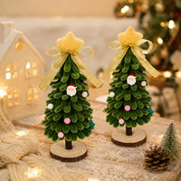 Mini-ornements de Noël faits à la main en forme de tige torsadée pour la décoration de bureau et de maison des enfants