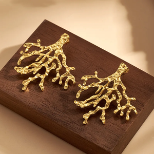 ต่างหูสไตล์ลำลองชุบทอง 18K บนสแตนเลสสตีล 304 ประดับมุกอะคริลิก รูปดาวทะเลและเปลือกหอย ขัดเงา ชุบด้วยไฟฟ้า เหมาะสำหรับใส่ในชีวิตประจำวัน - Product Image 4