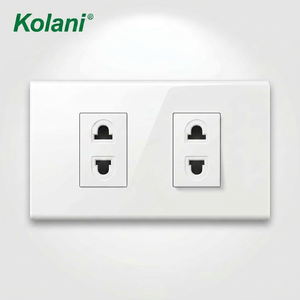 เต้ารับไฟฟ้าแบบฝัง Kolani 120 ขนาด 120 มม. แบบโมดูลาร์ 2 รู รองรับ 16A 250V สีขาว แผง PC พร้อมฝาครอบป้องกันเด็กและป้องกันไฟดูด - Product Image 1