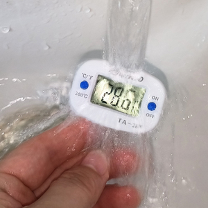 Termometer <span class=keywords><strong>digital</strong></span> memasak dapur, alat pengukur suhu dapur tahan air warna putih dan hitam BBQ - Product Image 6