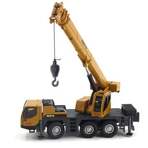 Camion grue d'ingénierie en métal moulé sous pression avec modèle de grue, jouet véhicule de construction SJY-1702 1/50, deux cabines, pneus de tour - Product Image 5