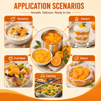 Segmen Jeruk Mandarin Kaleng 850g dalam Sirup Ringan Grosir Label Pribadi Ukuran Kustom Pemasok Langsung Pabrik