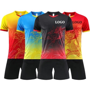Maglia da calcio della squadra di Club in bianco personalizzata divisa da calcio giovanile per adulti e bambini giallo blu drago abbigliamento da calcio - Product Image 5