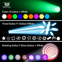 Lumière de scène LED RGBW super brillante 200W, faisceau de lumière LED, tête mobile à faisceau LED avec halo pour DJ, discothèque, éclairage de bar