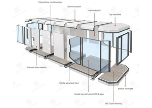 Casa Prefabbricata di Lusso Moderna Cinese da 10m, Tiny House a Forma di Mela, Capsula Spaziale Modulare di Lusso - Product Image 5