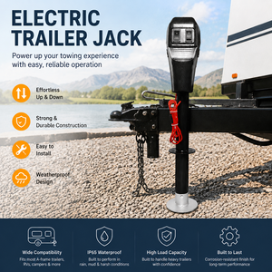 Cric électrique robuste pour <span class=keywords><strong>remorque</strong></span>, étanche IP65, capacité 5000 LBS, pour remorques à attelage en A, bateaux et camping-cars – Fournisseur direct usine - Product Image 1