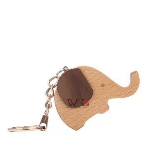 <span class=keywords><strong>2025</strong></span> Sản phẩm mới tùy chỉnh logo thăng hoa hình con voi gỗ <span class=keywords><strong>Keychain</strong></span> - Product Image 1