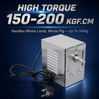 Moteur de rôtissoire d'extérieur 45W certifié CE, 2-3 tr/min, 150-200 KGF.CM, pour agneau, cochon, dinde entiers, prise EU/US/UK/AU