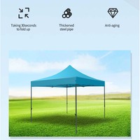 Carpa Plegable Cuadrada Resistente al Agua para Exteriores, con Logotipo Personalizado Disponible, Diseño Impreso, 3x3, de Poliéster para Interiores