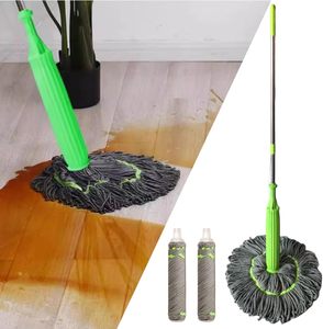 Easy-Squeeze Hand Washable Steel Mop Microfiber All Floor Types Durable Absorbent Self-Wringer 60-70% Dehydration Rate Classic - Product Image 3