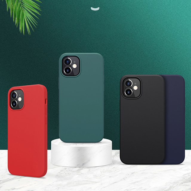 For iPhone 11 Pro SE 2 Case Luxury Original Silicone Protection Soft Cover for iPhone X XR 12 12pro Max 11 7 8 Smart Phone Case