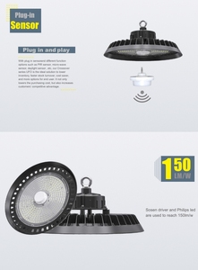 2025 EU cổ cao bay ánh sáng lịch thi đấu công nghiệp UFO Led cao bay ánh sáng kho hội thảo cảm biến 100W Vòng IP65 150lm/W - Product Image 2