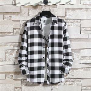 IStapromo Gifts Men's Street Fashion Modern Fashion Men's Long Sleeve <b>Plaid</b> <b>Shirt</b> Business Casual Button <b>Shirt</b> - Product Image 3