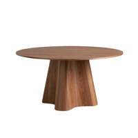 Meubles de salle à manger modernes Table ronde en bois avec piédestal