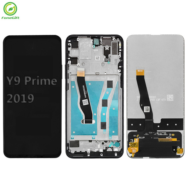 Pantalla for for Huawei Y9 Prime 2019 STK-L21 STK-L22 STK-LX3 LCD Display+Touch Screen Digitizer Assembly Y9 Prime Lcd+Frame