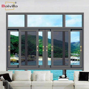Ventanas de aluminio personalizadas, sonido de vidrio, a prueba de agua, rotura de puente térmico, ventanas corredizas, ventanas de aluminio de doble acristalamiento triple con pantalla - Product Image 3