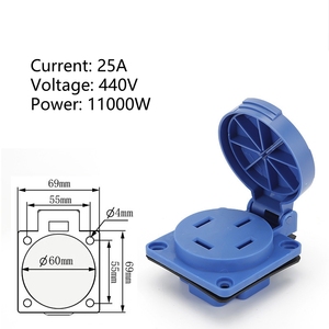 Enchufe Impermeable, Conector Industrial, Contacto de Cobre, Enchufe Europeo - Product Image 3