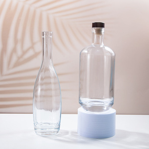 Bán buôn tùy chỉnh rỗng Rượu Vang Bordeaux rượu sâm banh chai thủy tinh rõ ràng container Tequila <span class=keywords><strong>Vodka</strong></span> tinh thần chai với nút chai - Product Image 3