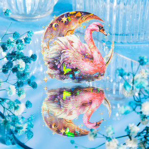 10 unids/pack pegatinas Swan Star Dream Series Shell Light Handbook DIY Material decoración pegatinas - Product Image 1