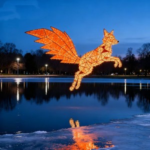 Custom Life Size <strong>Christmas</strong> <strong>Fox</strong> Light Outdoor Waterproof IP65 LED Decor for Theme Park Thanksgiving Home &amp; Holiday <strong>Decoration</strong> - Product Image 4