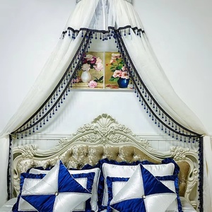 Nappa per tende da 12m con perline a forma di diamante in cristallo e pizzo, accessori decorativi europei per bordi di tavoli, disponibile in magazzino - Product Image 6