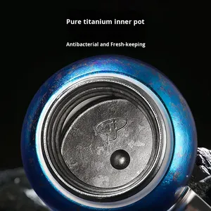 Thermos à vide en titane pur avec affichage mécanique de la température, grande capacité, infuseur à thé, 6-12 tasses - Product Image 5