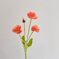 Fleur artificielle de coquelicot en tissu faite à la main pour les décorations de mariage, de fête, de Pâques, de Noël, d'Halloween et de rentrée scolaire