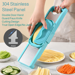 Éminceur multifonctionnel, outil de cuisine, râpe, trancheuse, râpe à pommes de terre, éminceur multifonctionnel à double porte, râpe - Product Image 1