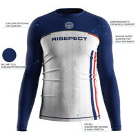 Rashguard de canoë à manches longues UPF50+ pour hommes, séchage rapide, coutures plates, protection solaire pour les rameurs professionnels