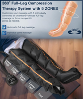 Système Professionnel de Récupération par Bottes de Compression d'Air Séquentielle Sportive pour une Circulation Améliorée, Pressothérapie et Drainage Lymphatique