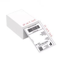 Autocollant d'étiquette en papier thermique de supermarché blanc personnalisé