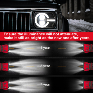 Fari a LED Rettangolari 5x7 7x6 con Abbaglianti e Anabbaglianti per Jeep Wrangler YJ Cherokee XJ H6054 H5054 H6054LL 69822 6052 - Product Image 5